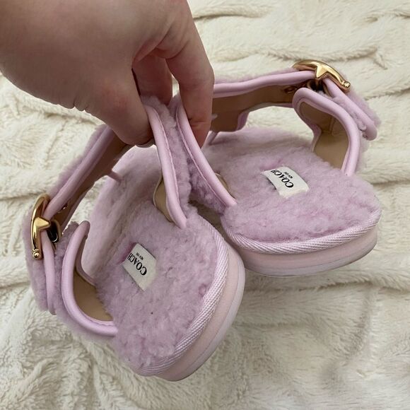 Coach Hollie shearling Flip Flop pale pink - Picture 5 of 7